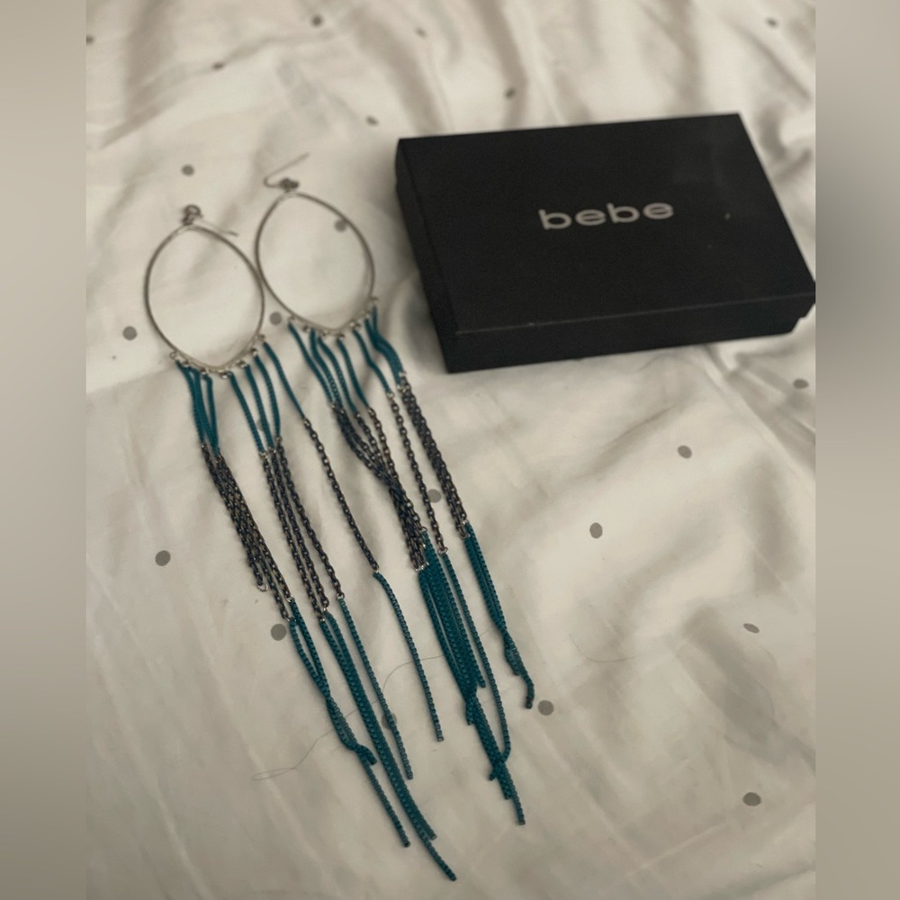 Bebe Long Chain Earrings